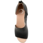 Journee Collection Womens Aretha Black Wedge Heels 8.5 Wide (C,D,W) BHFO 4626