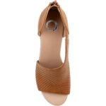 Journee Collection Womens Aretha Tan Wedge Heels 5.5 Medium (B,M) BHFO 5579