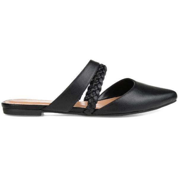 Journee Collection Womens Olivea Faux Leather Flat Sandals Shoes BHFO 9559