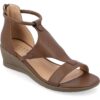 Journee Collection Womens Trayle Brown Wedge Sandals 11 Wide (C,D,W) BHFO 9545