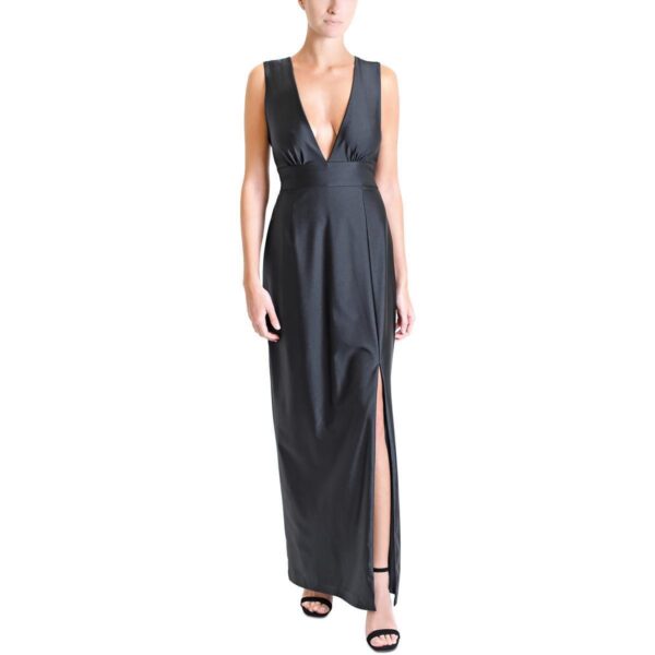 Julia Jordan Womens Black Satin Long Formal Evening Dress Gown 6 BHFO 5824