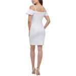 Kensie Womens Crepe Cold Shoulder Party Cocktail And Party Dress BHFO 9979