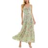 Kingston Grey Womens Green Tie Front Rayon Sundress Juniors M BHFO 3380