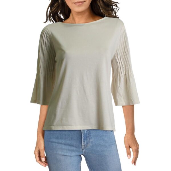 Lauren Ralph Lauren Womens Caylen Ivory Knit Blouse Shirt Petites PL BHFO 0294