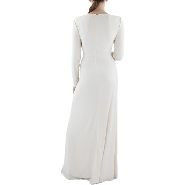 Lauren Ralph Lauren Womens Ivory Crepe V-Neck Evening Dress Gown 10 BHFO 6502