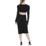 Lea & Viola Womens Black Cut-Out Chain Cocktail and Party Dress L BHFO 6738