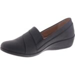 LifeStride Womens Ion Black Faux Leather Flats Shoes 7.5 Medium (B,M) BHFO 4367