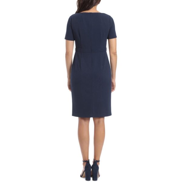 London Times Womens Navy Sheath Dress Petites 10P BHFO 0767