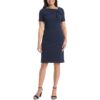 London Times Womens Navy Sheath Dress Petites 10P BHFO 0767