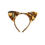 Lux Accessories Brown Black Stripes Tiger Ears Bowtie Tail Costume Party Dressup