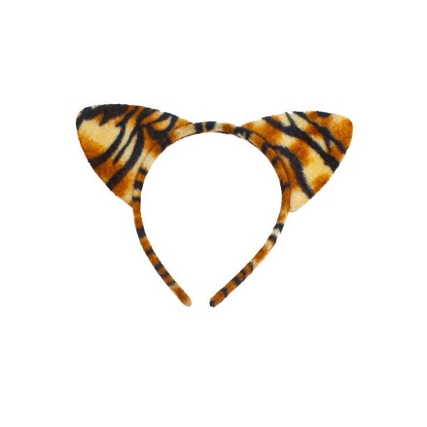 Lux Accessories Brown Black Stripes Tiger Ears Bowtie Tail Costume Party Dressup