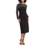 Maggy London Womens Black Sequin Cut-Out Cocktail and Party Dress 0 BHFO 7934