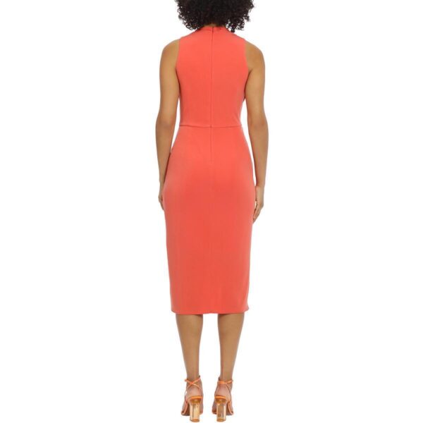 Maggy London Womens Orange Pleated Long Semi-Formal Wrap Dress 6 BHFO 6377