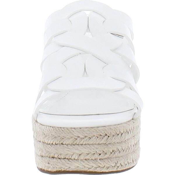 Marc Fisher Womens Cazzie 2 White Wedge Sandals Shoes 8.5 Medium (B,M) BHFO 9224