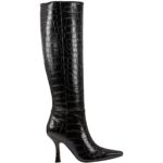 Marc Fisher Womens Vedanty Black Knee-High Boots Shoes 6 Medium (B,M) BHFO 4591