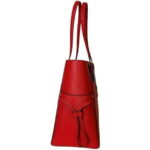 Michael Kors Gilly Drawstring Large Top Zip Tote Bright Red Saffiano Leather