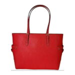 Michael Kors Gilly Drawstring Large Top Zip Tote Bright Red Saffiano Leather