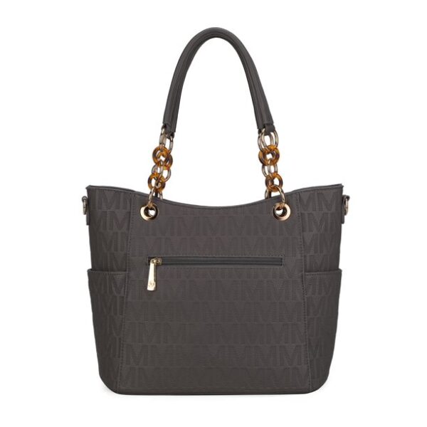 MKF Collection Rylee Tote Handbag Vegan Leather Multi-Functional Crossbody Bag by Mia K - Taupe