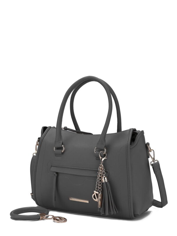 MKF Collection Valeria Satchel Handbag with Keyring by Mia K.