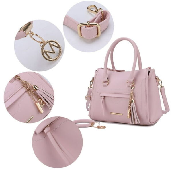 MKF Collection Valeria Satchel Handbag with Keyring by Mia K.