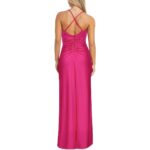 Morgan & Co. Womens Pink Satin Formal Evening Dress Gown Juniors 0/1 BHFO 5323