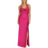 Morgan & Co. Womens Pink Satin Formal Evening Dress Gown Juniors 0/1 BHFO 5323