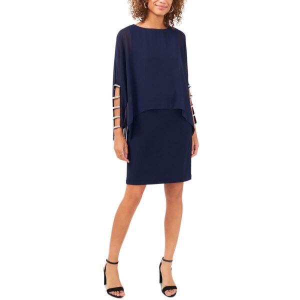 MSK Womens Navy Embellished Mini Cocktail And Party Dress S BHFO 0101