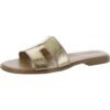 Naturalizer Womens Fame Gold Slide Sandals Shoes 10.5 Medium (B,M) BHFO 5564