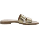 Naturalizer Womens Fame Gold Slide Sandals Shoes 10.5 Medium (B,M) BHFO 5564