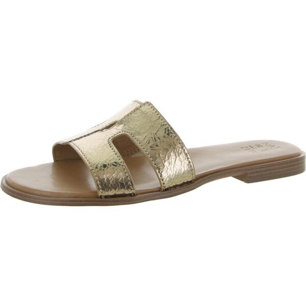 Naturalizer Womens Fame Gold Slide Sandals Shoes 5.5 Medium (B,M) BHFO 7778