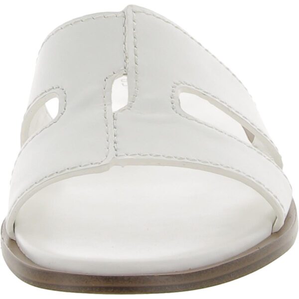 Naturalizer Womens Fame White Slide Sandals Shoes 10.5 Medium (B,M) BHFO 8215