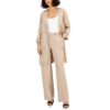 Nine West Womens Beige Solid Knit Open-Front Blazer Jacket XS BHFO 5953