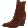 Nine West Womens Glena Brown Suede Ankle Boots Shoes 6.5 Medium (B,M) BHFO 1158