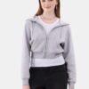 No Boundaries Cropped Fleece Zip Hoodie, Women’s