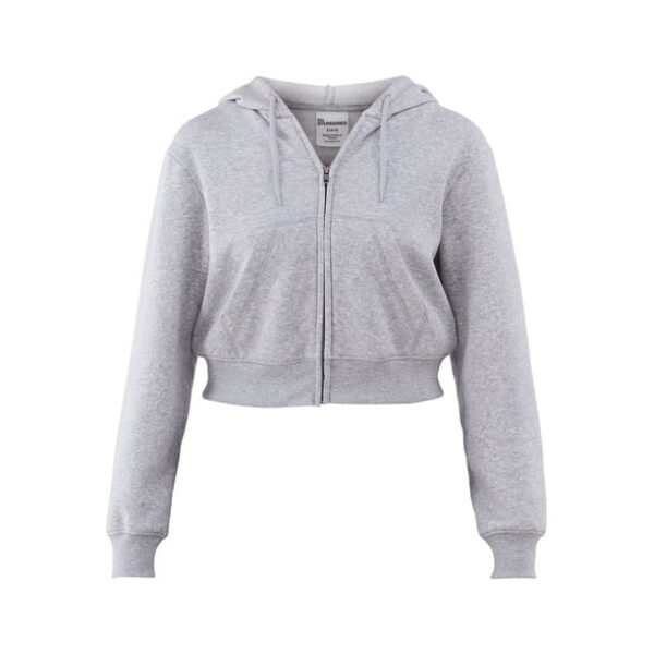 No Boundaries Cropped Fleece Zip Hoodie, Women’s