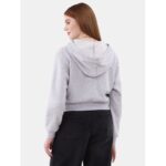 No Boundaries Cropped Fleece Zip Hoodie, Women’s