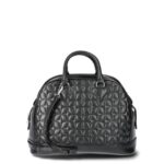 Paris Hilton Women's Geneva Triple Compartment Quilted Satchel & Heart Coin Purse, Black