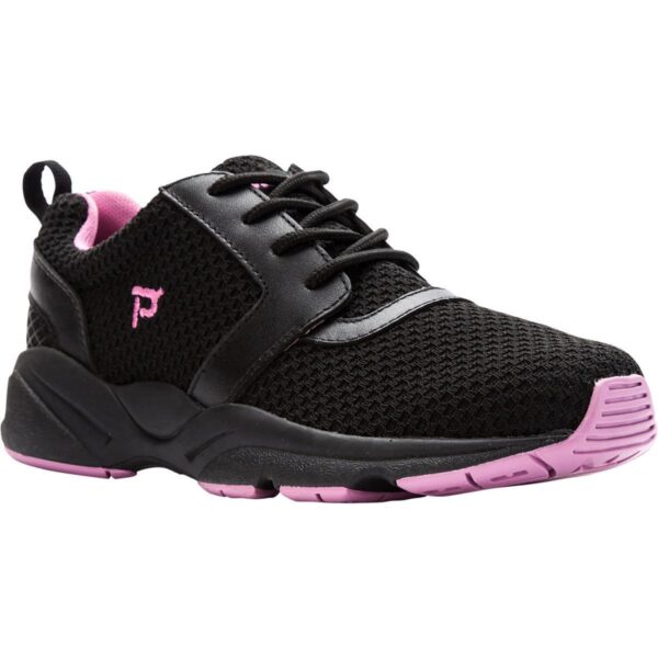 Propet Womens Stability X Black Knit Walking Shoes 13 Narrow (AA,N) BHFO 3766