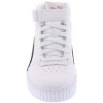 Puma Womens Carina 2.0 White Leather High-Top Sneakers 11 Medium (B,M) BHFO 1035