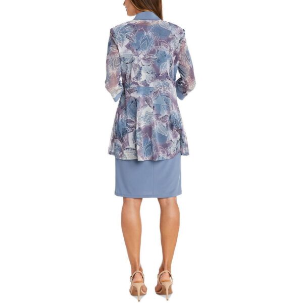 R&M Richards Womens Printed Above Knee 2PC Dress Suit Petites BHFO 9098