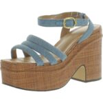 Sam Edelman Womens Tibby Blue Platform Sandals Shoes 9.5 Medium (B,M) BHFO 2579