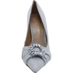 Schutz Womens Silver Faux Leather Pumps Shoes 5.5 Medium (B,M) BHFO 6870