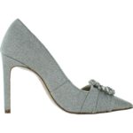 Schutz Womens Silver Faux Leather Pumps Shoes 5.5 Medium (B,M) BHFO 6870