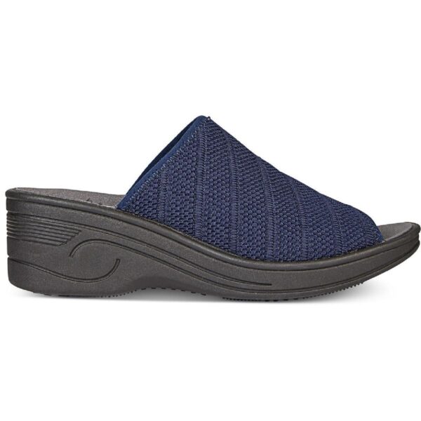 SoLite by Easy Street Womens Airy Navy Wedge Sandals 7 Medium (B,M) BHFO 5296