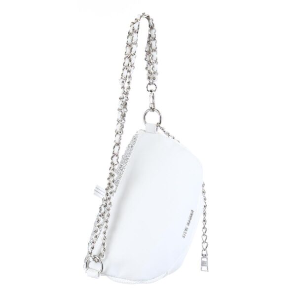 Steve Madden Womens Maxima White Rhinestone Fanny Pack Small BHFO 4500