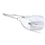 Steve Madden Womens Maxima White Rhinestone Fanny Pack Small BHFO 4500