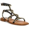 Steve Madden Womens Sunnie Black Slingback Sandals 5 Medium (B,M) BHFO 7444