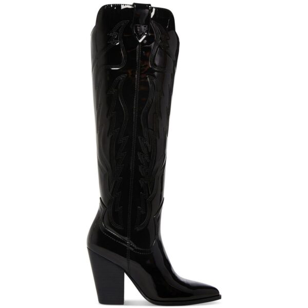 Steve Madden Womens Tessy Black Cowboy, Western Boots 5.5 Medium (B,M) BHFO 1501