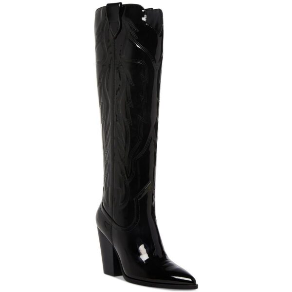 Steve Madden Womens Tessy Black Cowboy, Western Boots 5.5 Medium (B,M) BHFO 1501