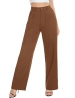 Tapata Women Wide Leg Pants High Waisted Dress Trousers Casual Elastic Pockets Business Work Slacks